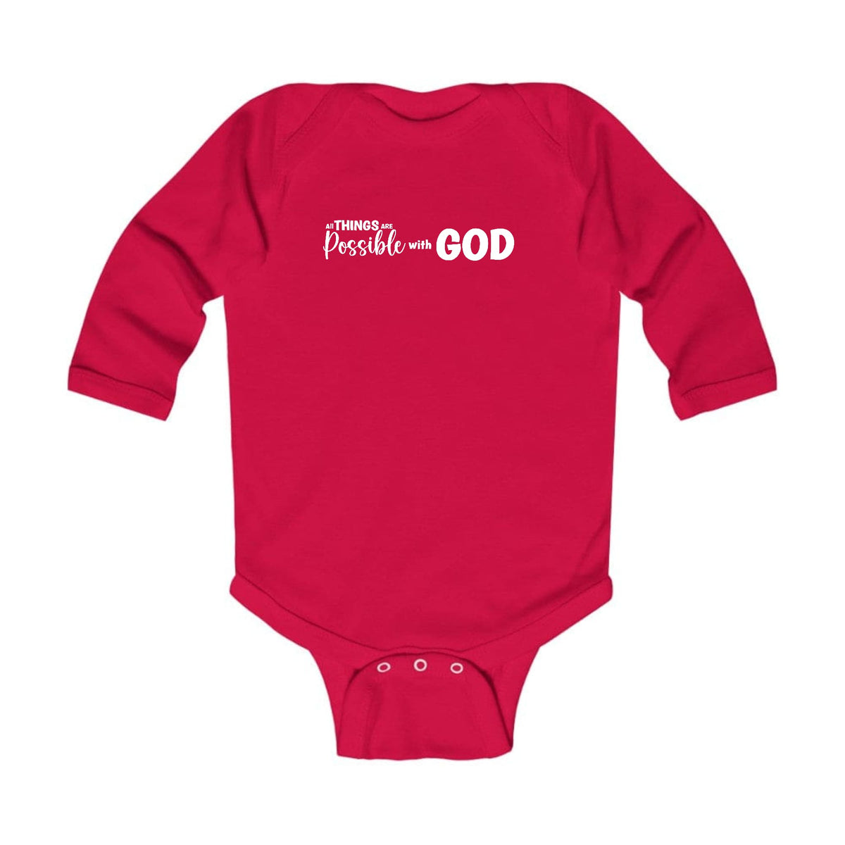 Infant Long Sleeve Graphic T-shirt - All Things are Possible with God