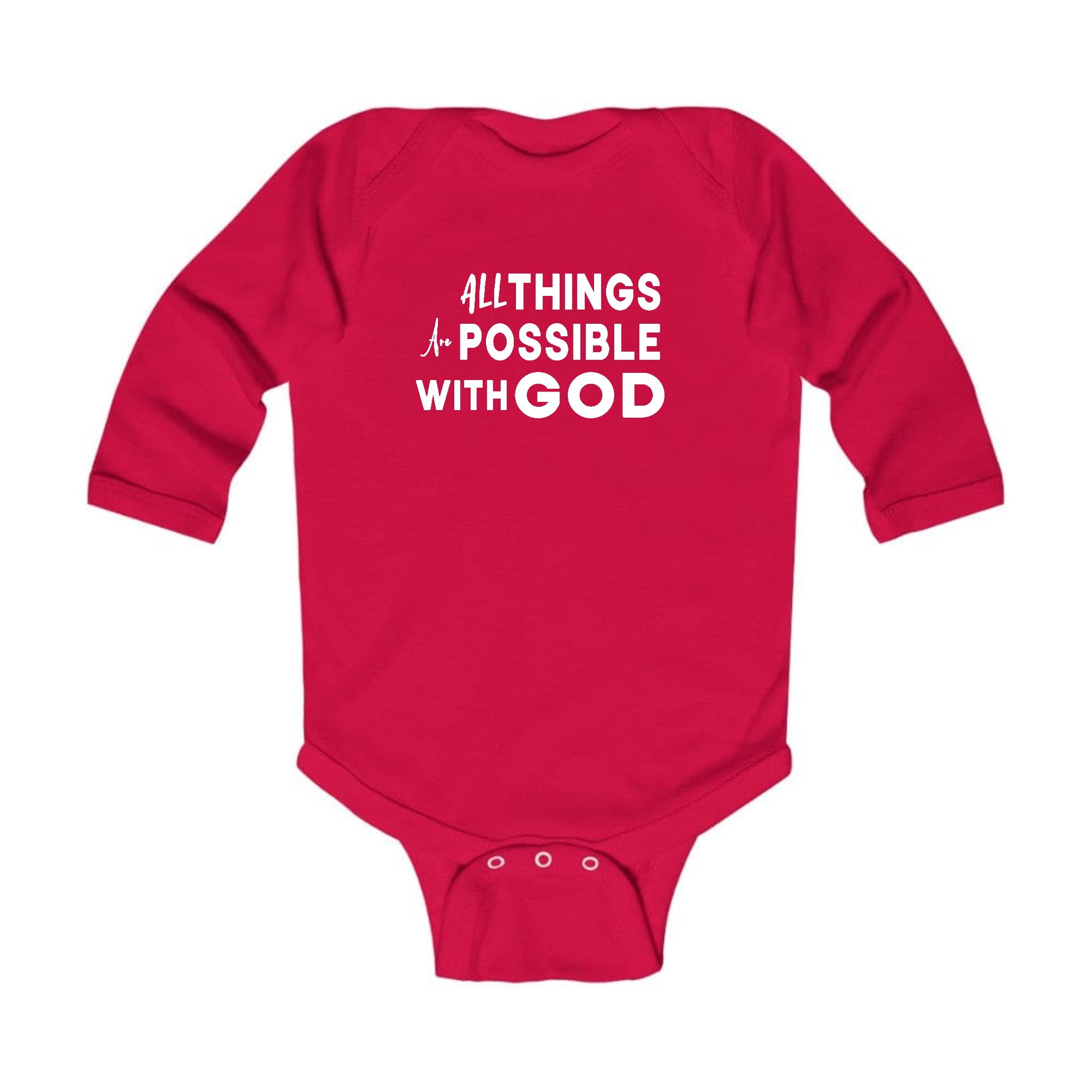 Infant Long Sleeve Graphic T-shirt - All Things are Possible with God