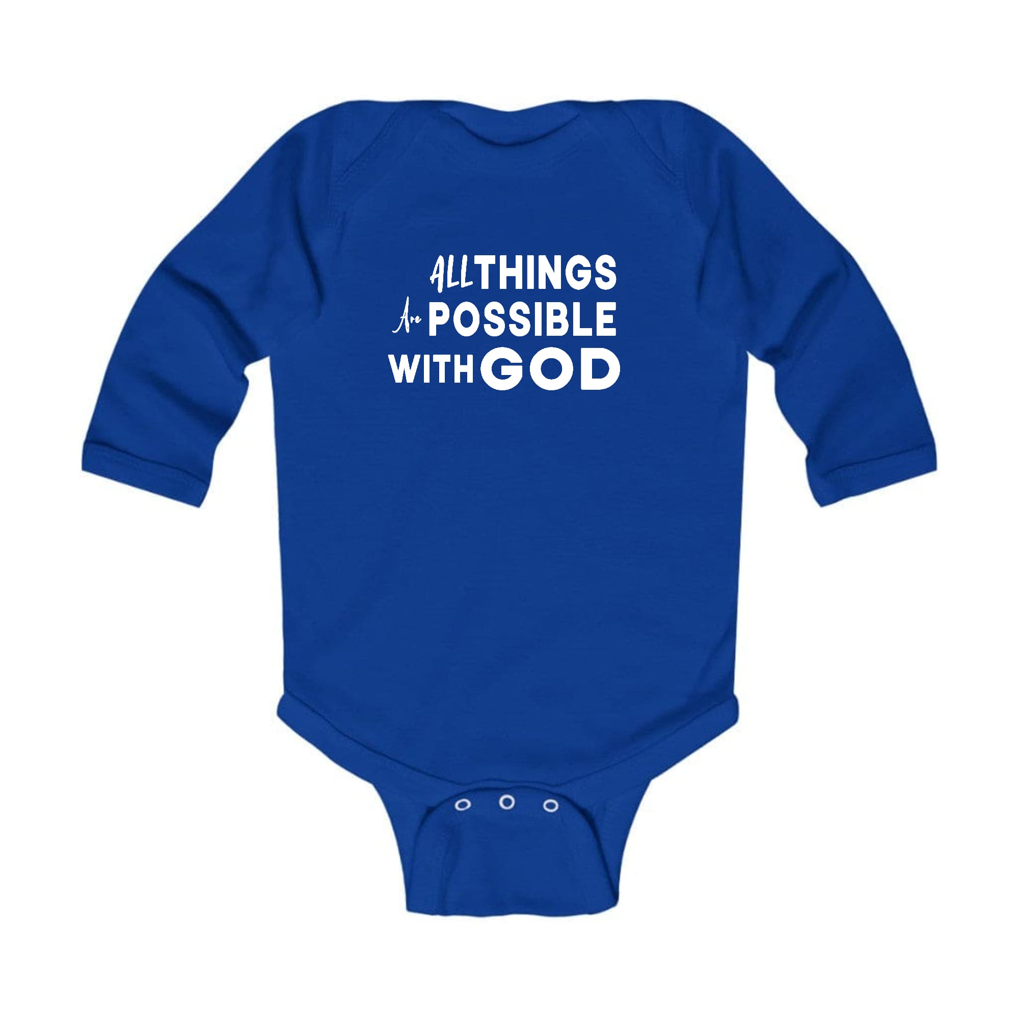 Infant Long Sleeve Graphic T-shirt - All Things are Possible with God